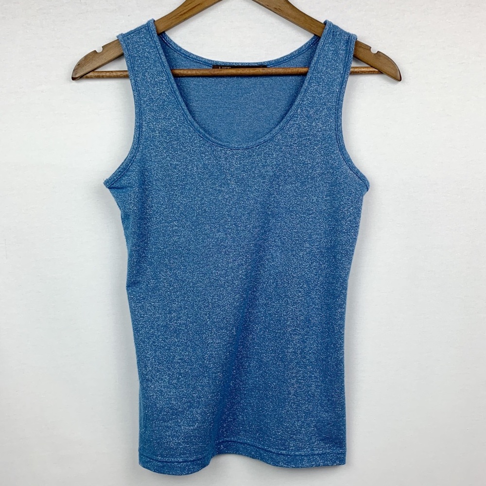 LIFE polcelab Blue Sparkle Tank Top